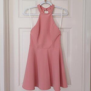 NBD Leo Halter Mini Dress Blush Pink Size S NWT